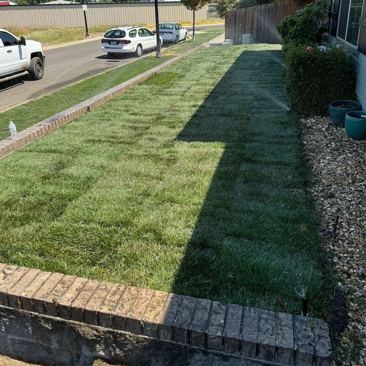 expertly mowed lawn